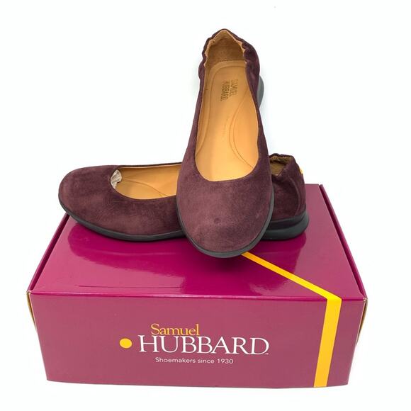 Samuel Hubbard Freedom Dance Wine Suede Women Slip On Flats Size 9M - Picture 4 of 10